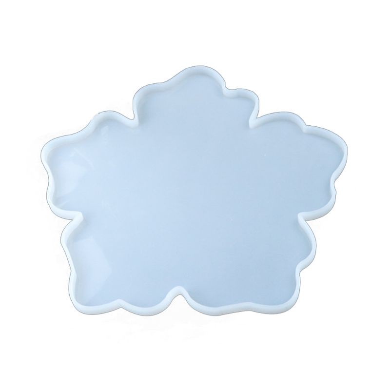 Khuôn Silicone Làm Đế Lót Ly Hình Bông Hoa Bằng Nhựa Epoxy Độc Đáo DIY