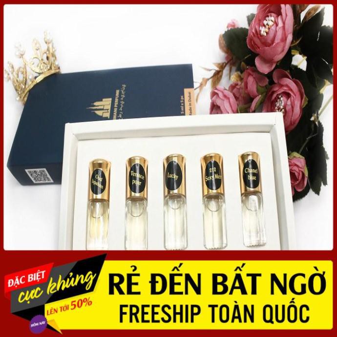 ⚡𝐒𝐈𝐄̂𝐔 𝐑𝐄̉⚡SET 5 MÙI TINH DẦU NƯỚC HOA DUBAI CAO CẤP CẢ NAM, NỮ