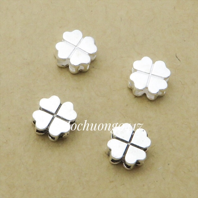 GIÁ BUÔN  Charm cỏ 4 lá bạc - Hàng bạc loại 1 siêu đẹp PH611