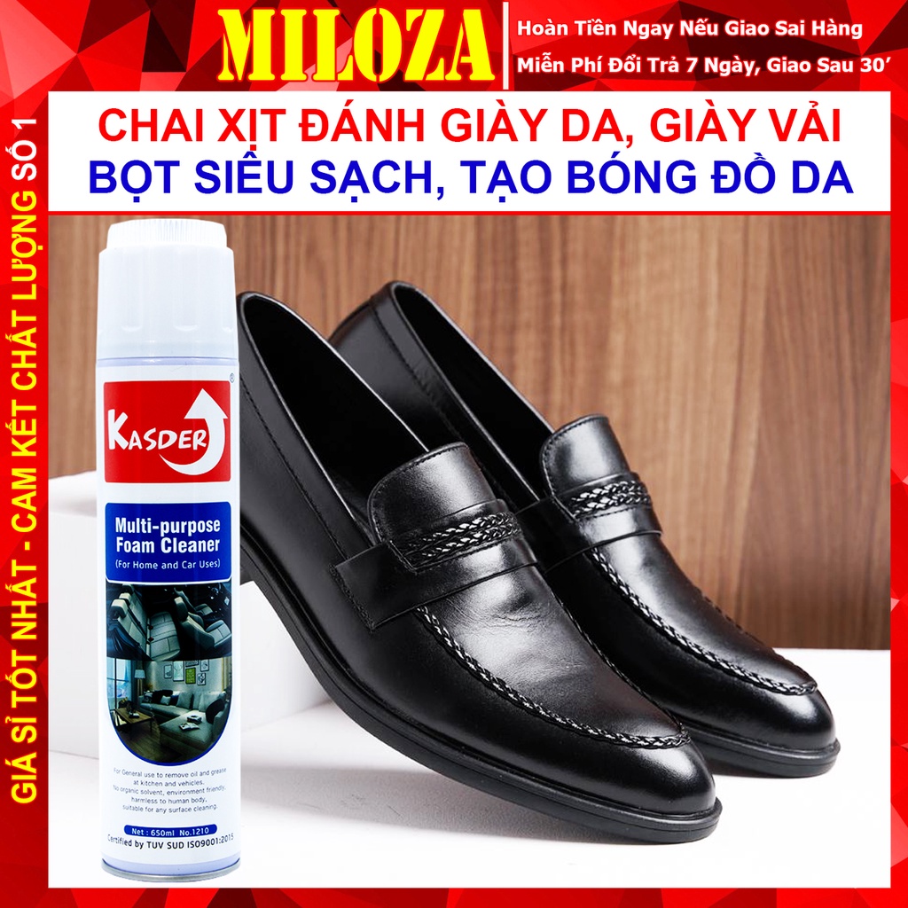 Chai Vệ Sinh Giày - Vệ Sinh Giày - Làm Sạch Túi Xách, Ví, Thắt Lưng, Sofa, Ghế Da - Lọ Lớn Dạng Bọt - KASDER