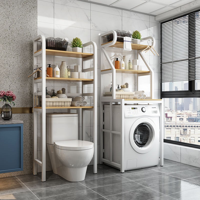 Giá đựng máy giặt thùng phuy phòng tắm sàn lật mở trên để đồ trong nhà vệ sinh Kệ phía bồn cầu < | BigBuy360 - bigbuy360.vn