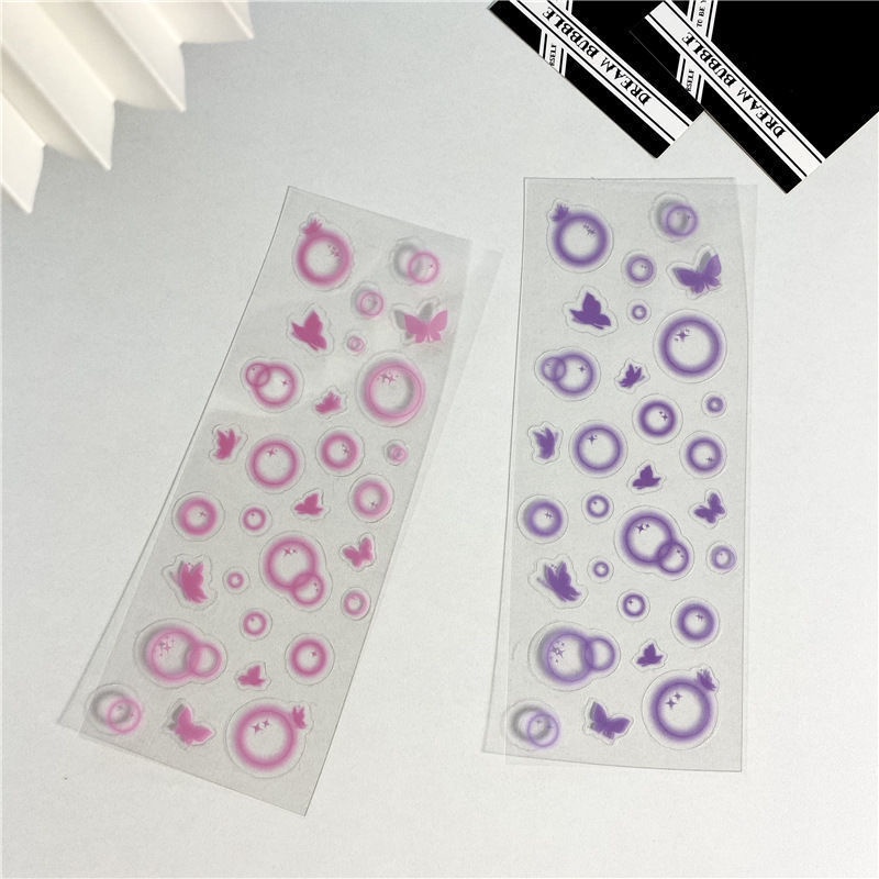 Miếng Dán Trong Suốt Nhỏ In Họa Tiết Thần Tượng Dùng Trang Trí Phông Nền Chụp Ảnh