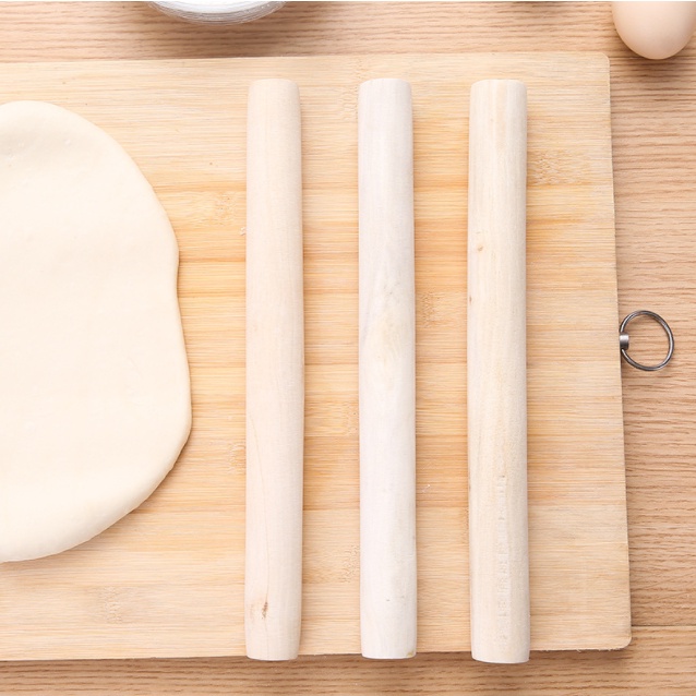 Cây cán bột GỖ cán bột mì size 28cm