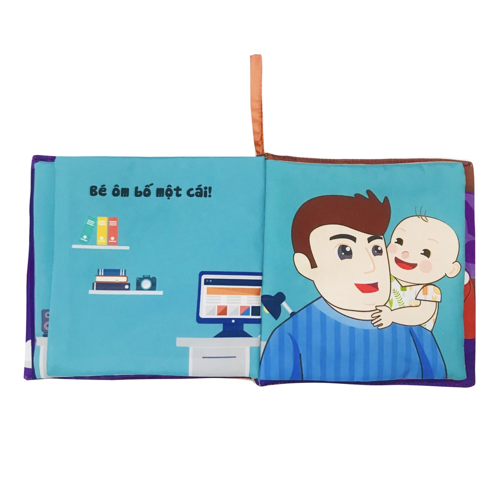 Sách Vải Phát Triển Tình Cảm Cho Bé 0-3 Tuổi Câu Chuyện - Cái Ôm Diệu Kỳ - Lalala Baby