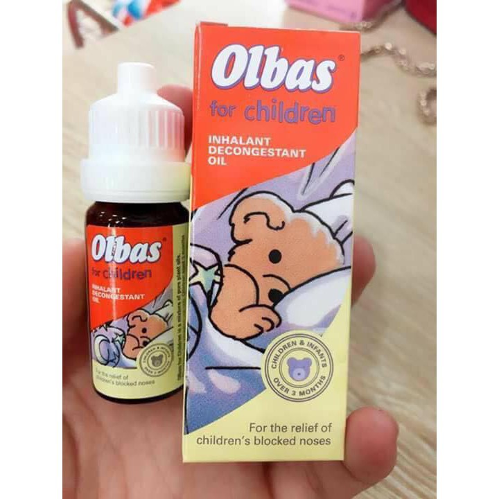 Tinh dầu trị nghẹt mũi cho bé Olbas for children (Anh)10ml