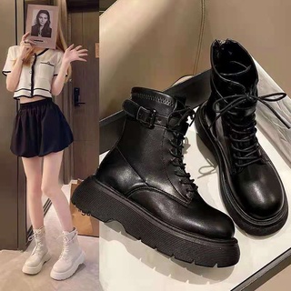 Boot cổ lửng da mềm khoá sau ullzang cao 5cm G52