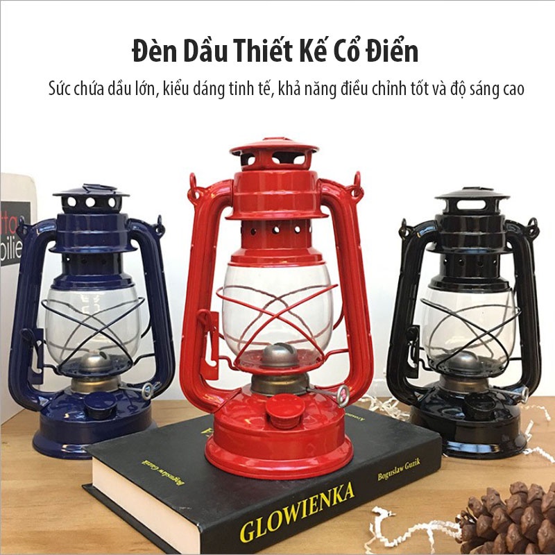 Đèn Dầu, Đèn Bão Led Cổ Điển Chống Bão, Cắm Trại Du Lịch Dùng Pin, Dùng Sạc - MÀU NGẪU NHIÊN - IBOX SHOP CHỌN MÀU