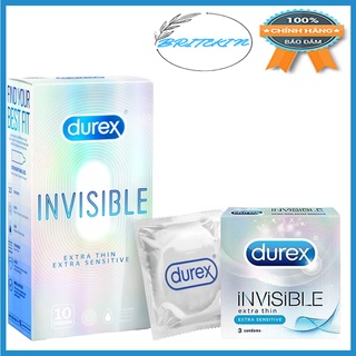 Dòng Bao Cao Su Durex Invisible Extra (Hộp 3 Cái & Hộp 10 Cái)