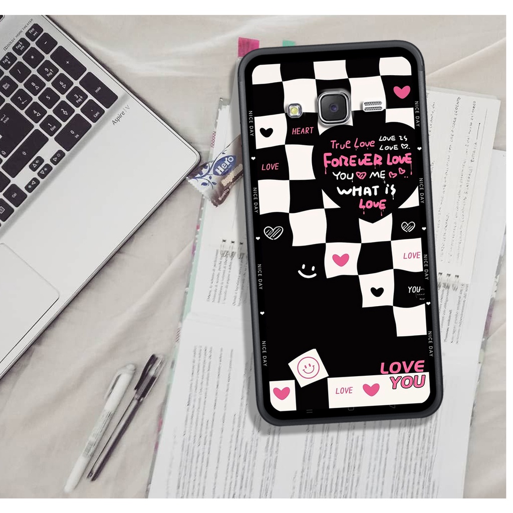 Ốp Lưng Samsung J1 2016 - J2 Prime - J5 2015 - J7 2015 , In Hình &quot;Black Heart&quot; Phong Cách Đẹp.