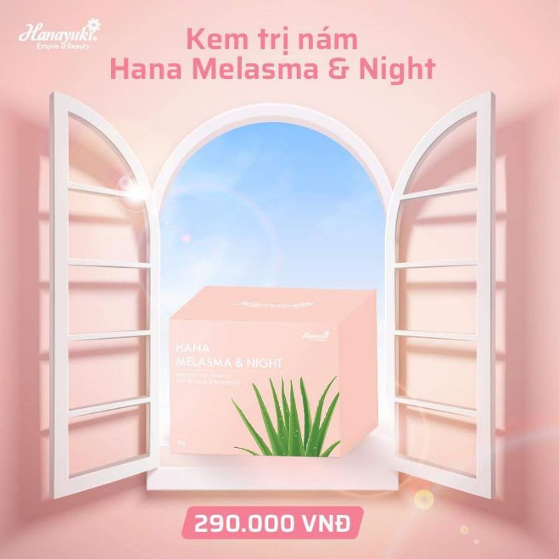 [CHÍNH HÃNG HANAYUKI ] Kem Nám Đêm Hana Melasma &amp; Night Hanayuki - mini 15gam