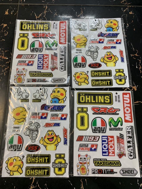 Tem dán xe sticker dễ thương