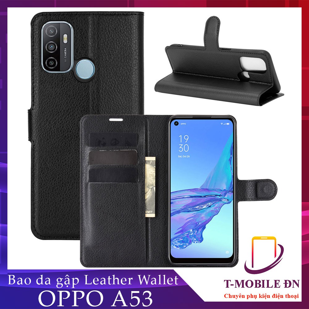 Bao da Oppo A15 A15s A53, Ốp da cao cấp có nắp gập chống xem video cho Oppo A53 A15 A15s | BigBuy360 - bigbuy360.vn