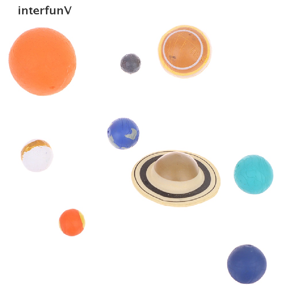 [InterfunV] Set 9 Mô Hình Hệ Mặt Trời Mô Phỏng Hành Tinh Đồ Chơi Giáo Dục Khoa Học Cho Bé [Mới]