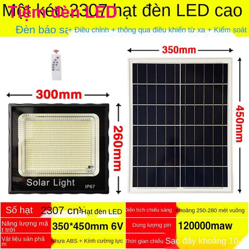 Đèn sân vườn năng lượng mặt trời 1000W có cáp, một hai đèn, cáp bảng phát điện quang gia dụng, nhà vệ sinh nông