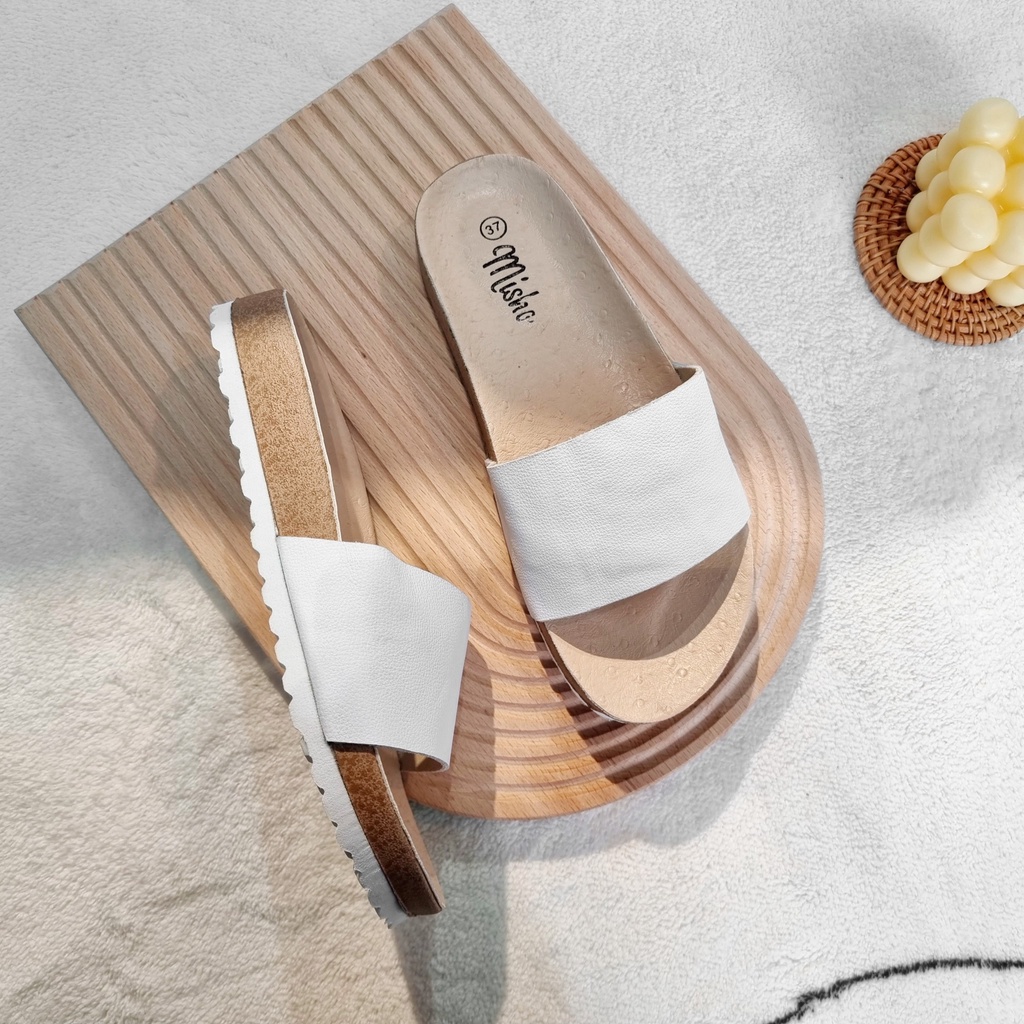 Dép Đế Trấu Nữ Quai Ngang Cillie Bằng Da Thật Mềm Mại Nhẹ Nhàng Thời Trang Đi Biển, Đi Chơi 1009