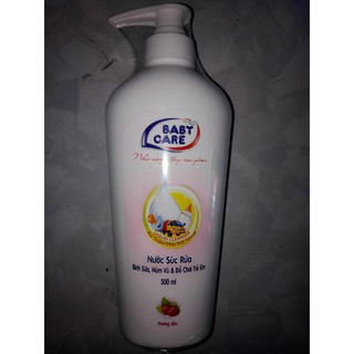 NƯỚC SÚC RỬA BÌNH SỮA BABYCARE HƯƠNG DÂU 500ML
