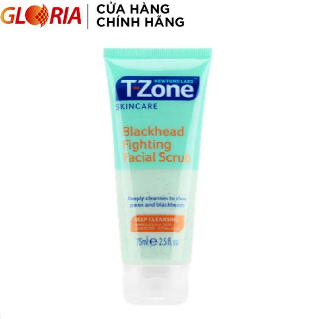 Kem Tẩy Da Chết T-ZONE Ngừa Mụn Đầu Đen Tinh Chất Tràm Trà 75ml