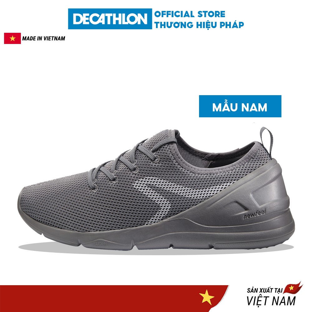 Giày đi bộ thể thao nam NEWFEEL pw 100 - xám đậm