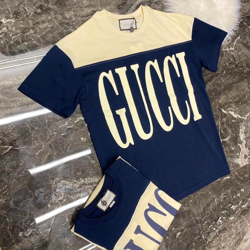 Phông GC chữ nổi pha cổ spf siêu nét - Áo phông nam chữ ngực cao cấp