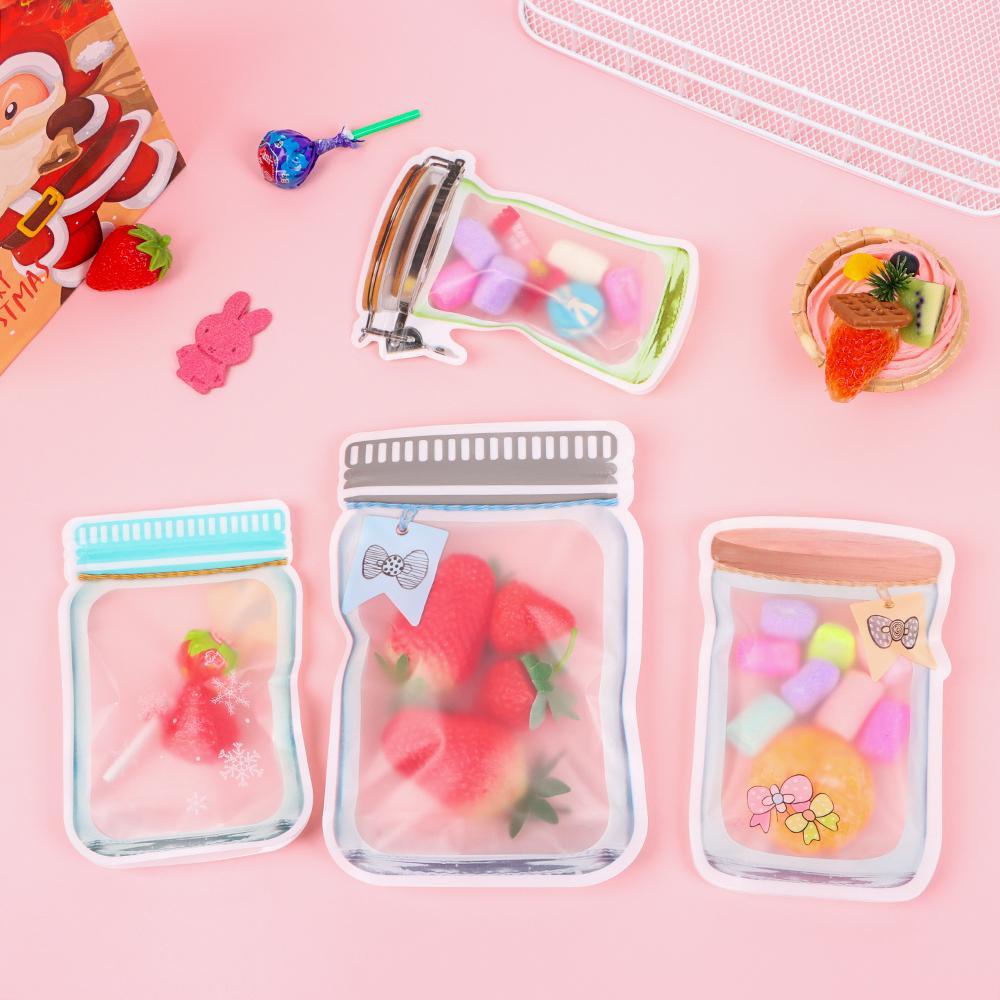 Set 15 Túi Đựng Bánh Quy Có Khóa Kéo Tái Sử Dụng Tiện Lợi