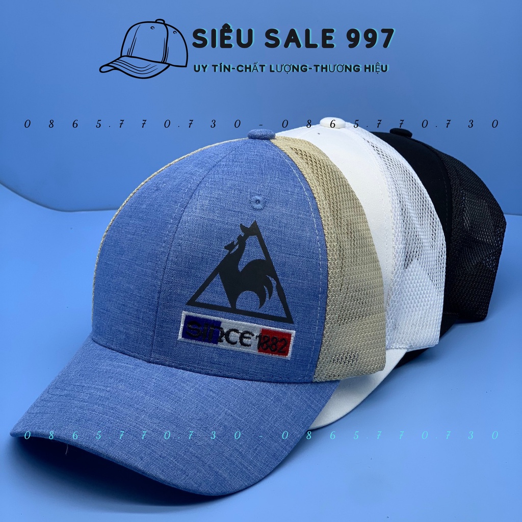 NÓN KẾT PHỐI LƯỚI LOGO GÀ TAM GIÁC PHẢN QUANG IN 1 BÊN HANG CAO CÂP THỜI TRANG