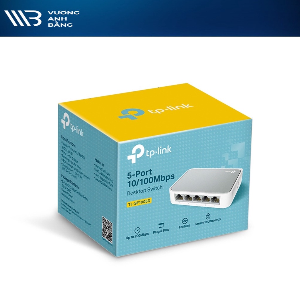 Bộ Chia Mạng TP-Link TL-SF1005D 5 cổng Switch 5 ports 10/100Mbps- Hàng Chính Hãng