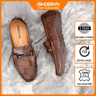 Giày lười nam da bò thật ISHOESVN IS160