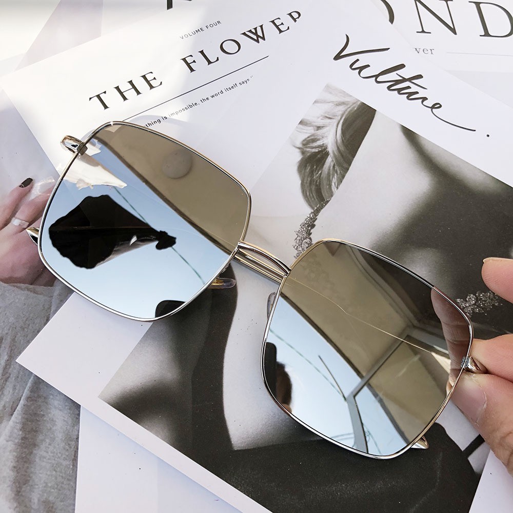 [Video+Ảnh Thật+Freeship] Kính Mát Nam Nữ Hàng Hiệu Form Vuông Tráng Gương Sành Điệu | BigBuy360 - bigbuy360.vn