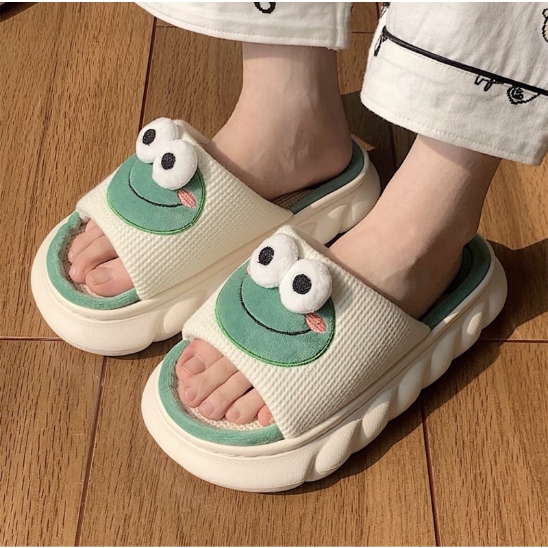 Dép lông hình cute lông mịn đi mua đông cực ấm chân