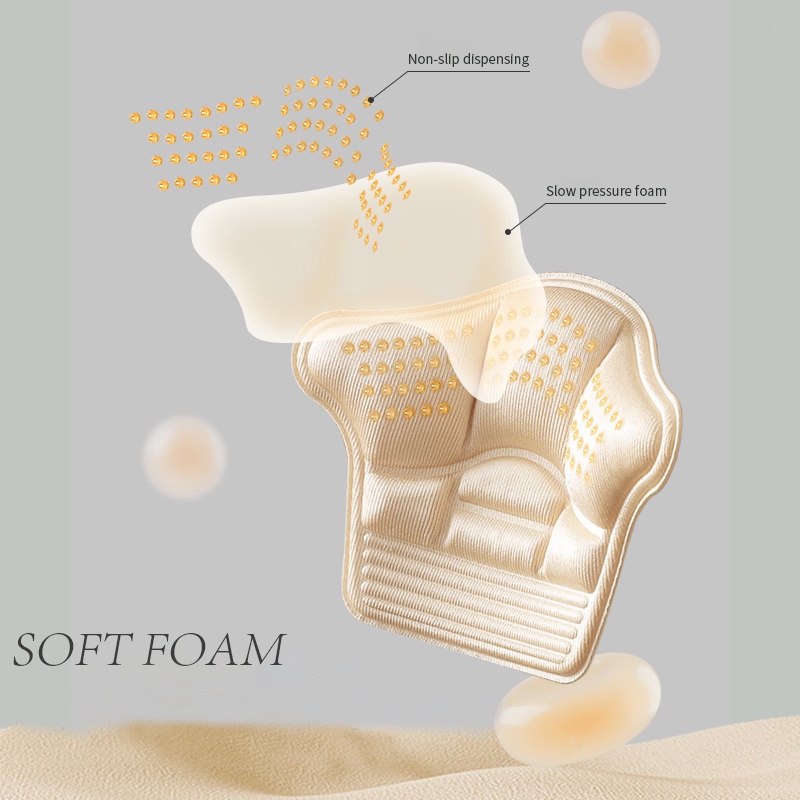 Set 2 Miếng Đệm Dán Giày Thể Thao Chống Trượt Có Mút Đệm Lưng