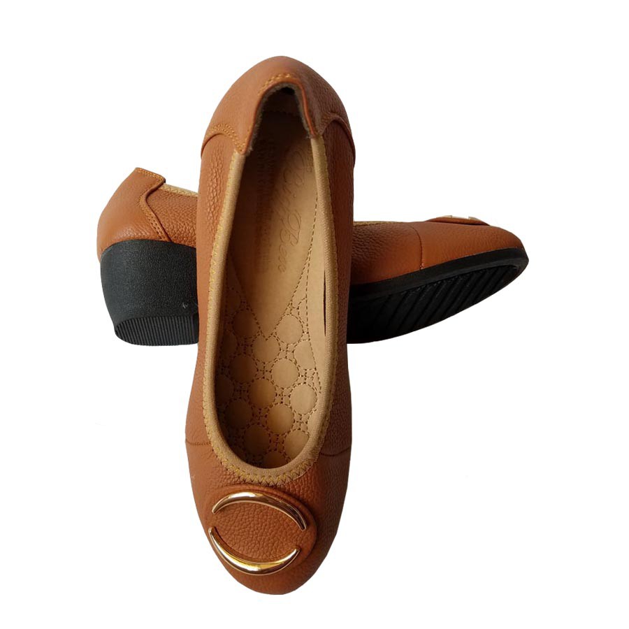 Giày Búp Bê Đế Xuồng BIGBEN Da Bò thật BB73