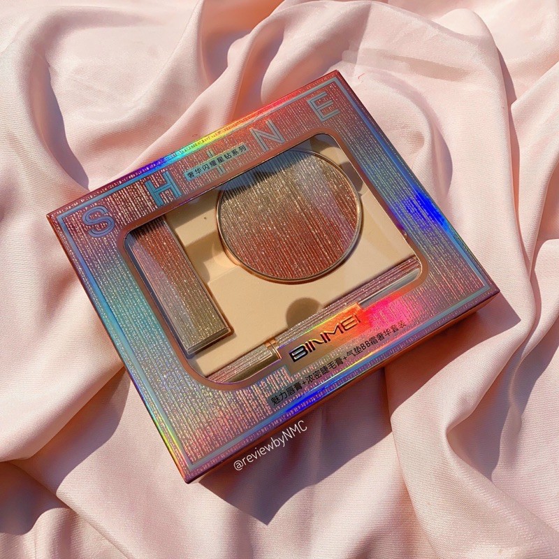 Giftset Binmei Shine Kim Tuyến vàng bộ 3 món Gồm: Phấn Nước - Son Thỏi - Mascara | BigBuy360 - bigbuy360.vn