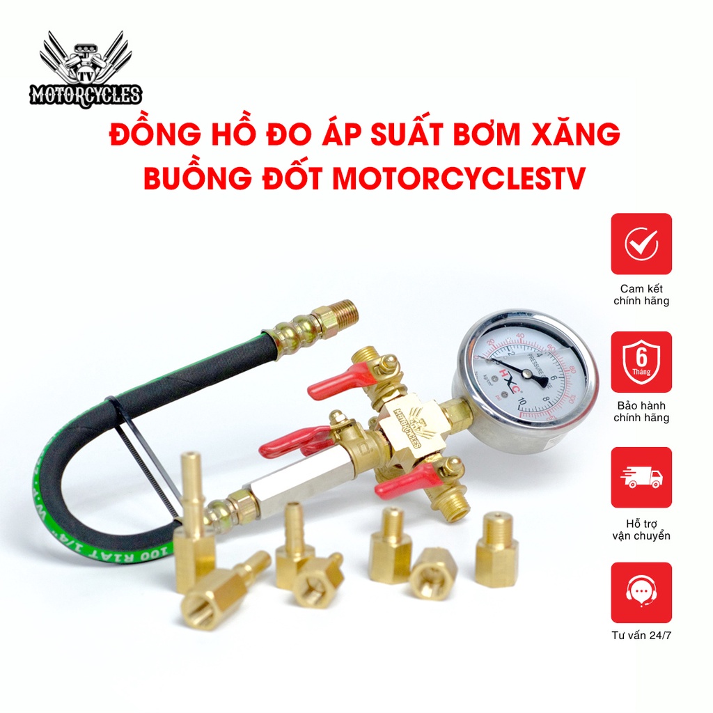 Đồng Hồ Đo Áp Xuất Bơm Xăng, Buồng Đốt MotorcyclesTV