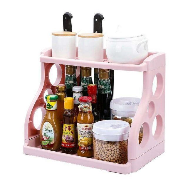 Kệ Gia Vị Nhà Bếp 2 Tầng Kệ Để Đồ Nhà Bếp Sạch Sẽ Gọn Gàng