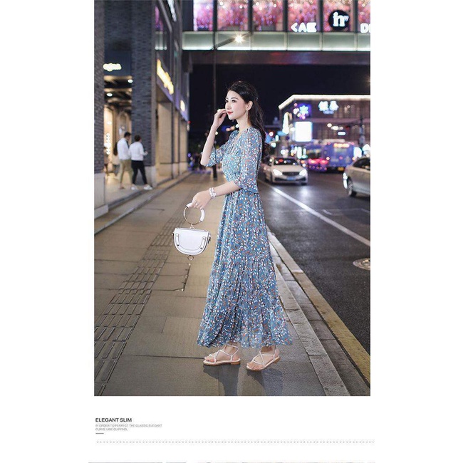 NRVP Đầm hoa kiểu Pháp thời trang mới 2021 cho nữ