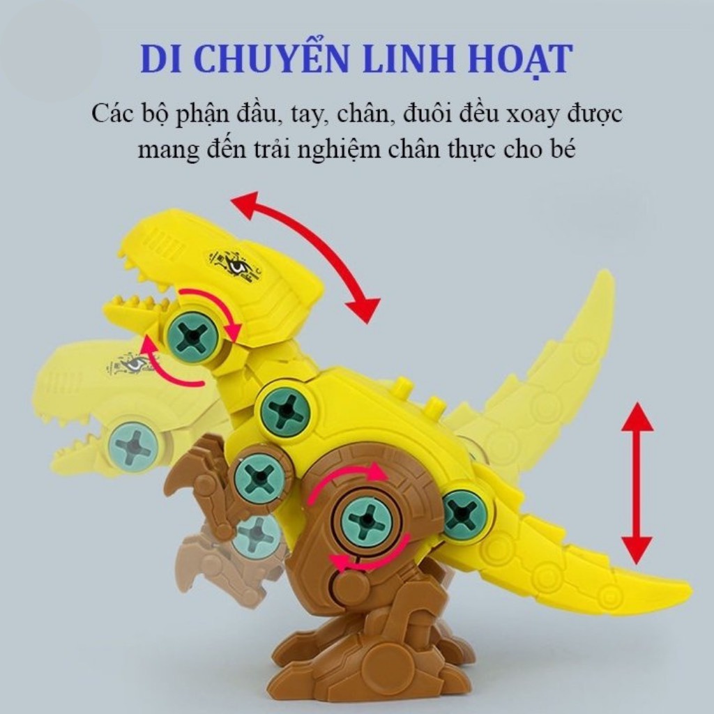 Bộ 3 Khủng Long Lắp Ráp Đồ Chơi Khủng Long Có Bắn Đạn Cho Bé Đồ Chơi Lắp Ráp Mô Hình