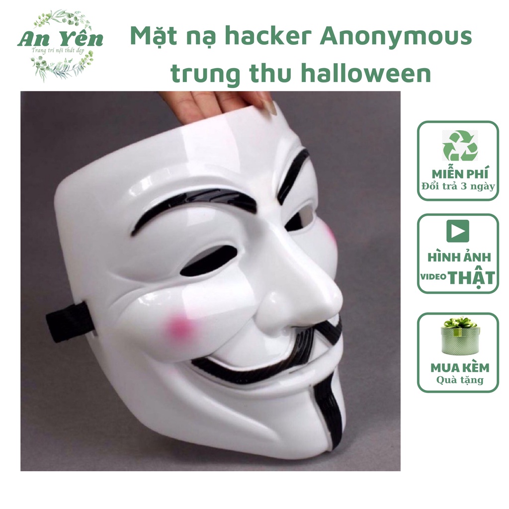Mặt nạ hacker Anonymous trung thu halloween hóa trang