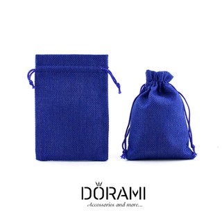 Túi vải bố thô trơn có dây rút đựng phụ kiện trang trí tiện lợi - doramimi