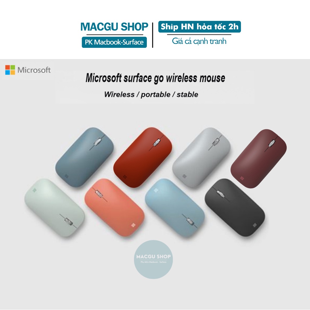 (Mới) Microsoft Mobie Mouse bluetooth-Chuột macbook, surface, laptop microsoft chính hãng kết nối không dây-(nhiều màu)