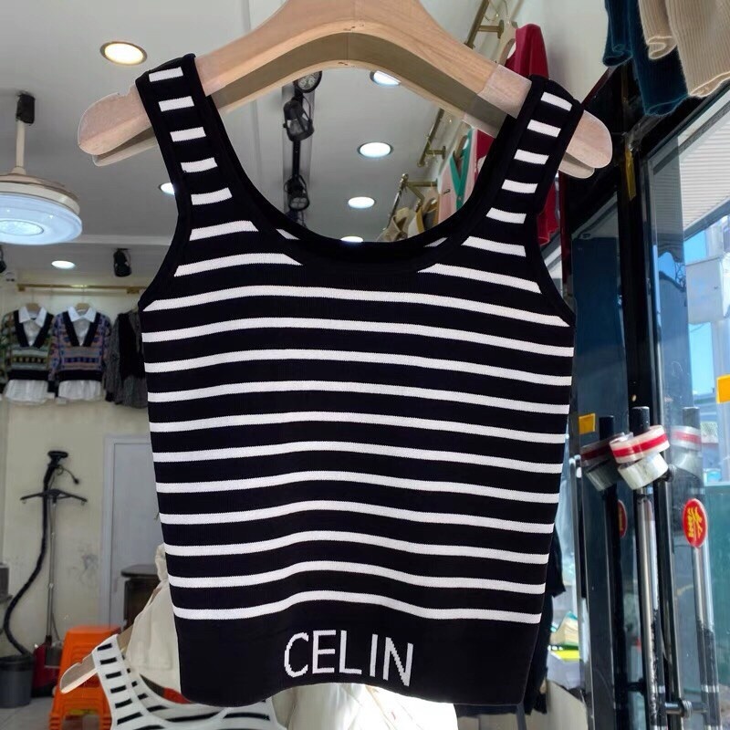 [ ẢNH THẬT ] Áo 2 dây nữ 🍊Áo croptop len ôm chất co giãn có 2 màu đen và trắng phong cách 2021 M.O.P Clothes