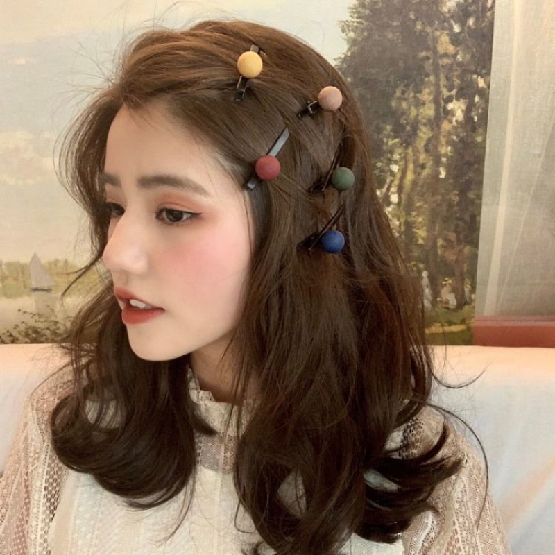 Kẹp tóc Frosted Màu sắc rực rỡ Ins Style Dễ thương cho Quà tặng trang trí bằng vải