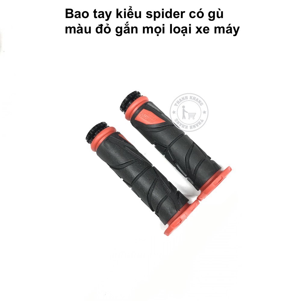 Bao tay xe máy kiểu spider có gù gắn mọi loại xe thanh khang màu đỏ 006001378