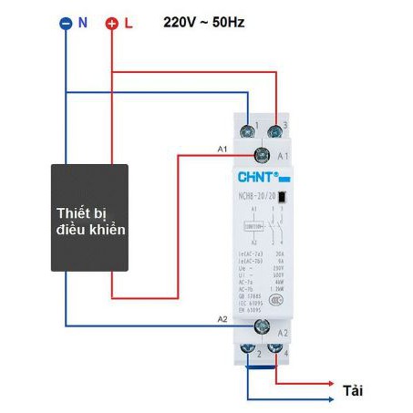 Khởi động từ 1 pha CHINT NCH8-25/20 NCH8-40/20 NCH8-63/20 25A 40A 63A 220V