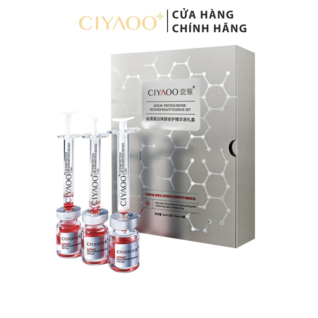 Bộ Dưỡng Chất Chống Lão Hóa, Làm Sáng Da Protein CIYAOO - Serum Huyết Thanh 1ml x5 +3ml x5 | BigBuy360 - bigbuy360.vn