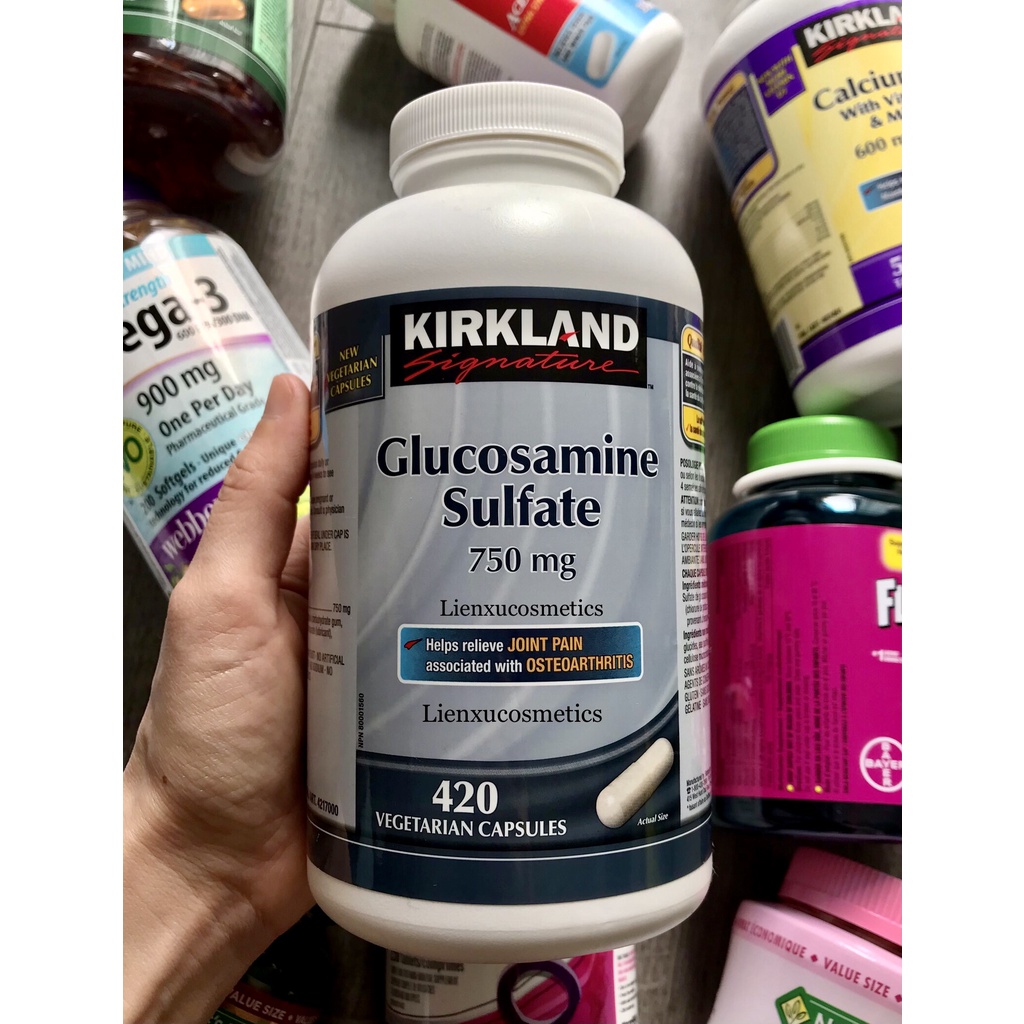 Viên uống hỗ trợ xương, khớp Kirkland glucosamine Sulfate 420v; Hsd 2026