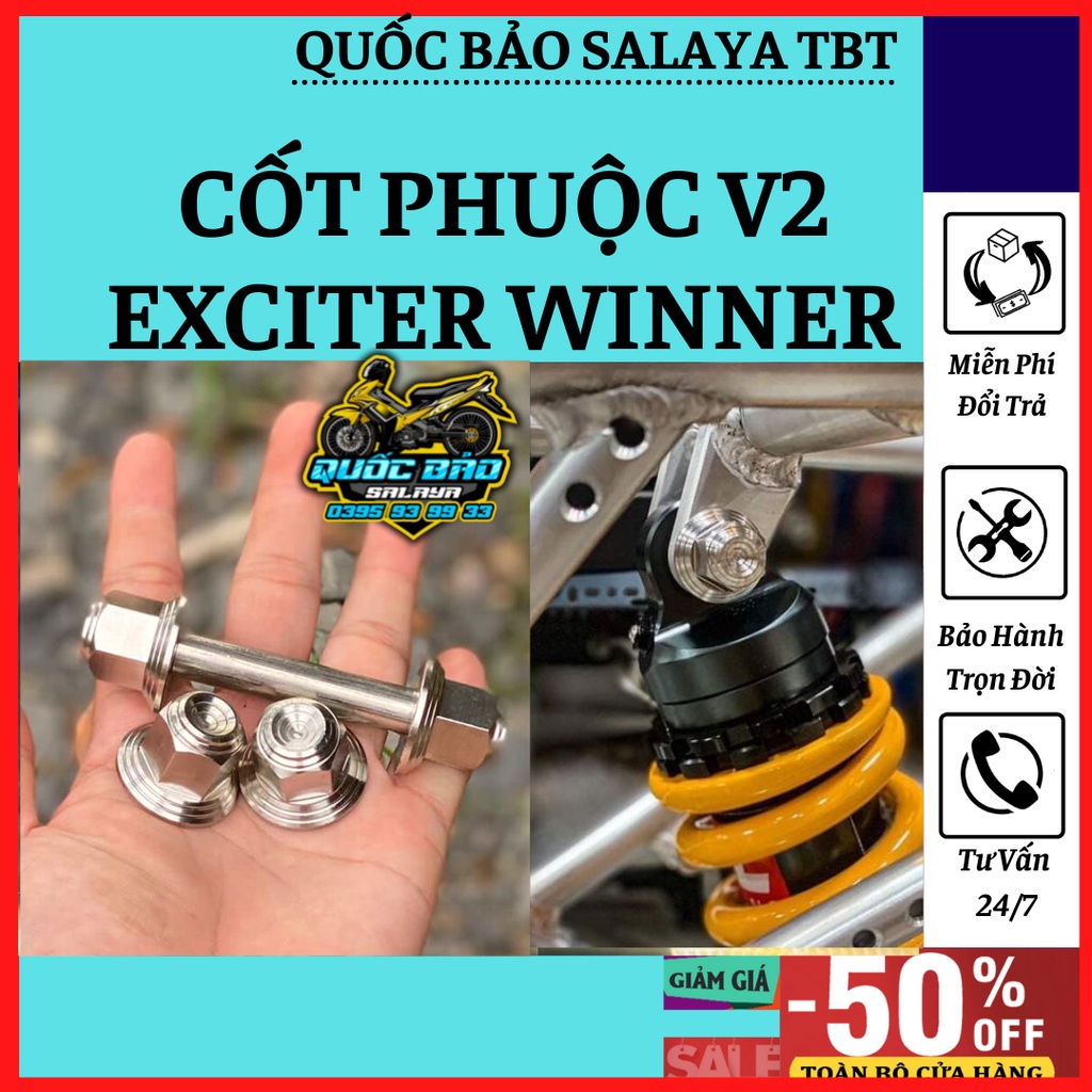 SALAYA TBT cốt phuộc v1 v2 dành cho exciter winner sonic inox 304 bảo hành trọn đời