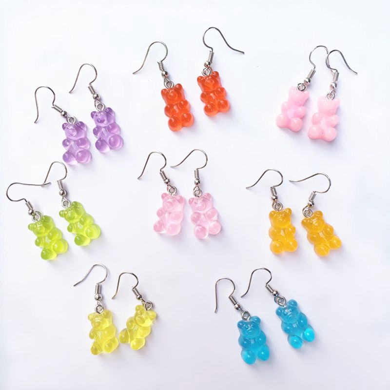 Khuyên tai hình gấu con dễ thương sáng tạo
