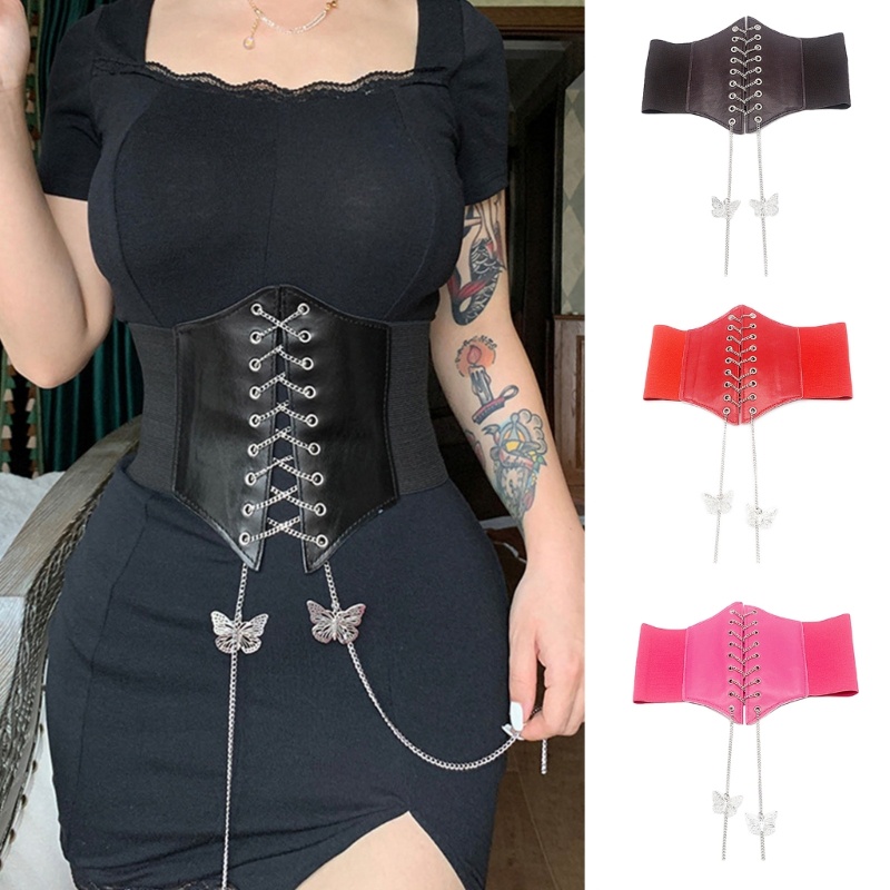 Thắt Lưng Corset Thắt Dây Thời Trang Định Hình Phong Cách Punk Cho Nữ
