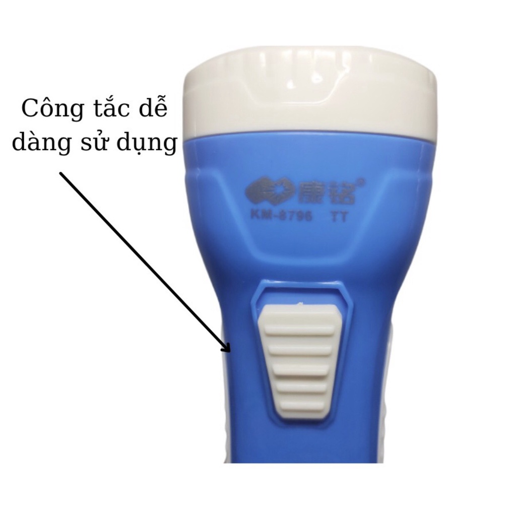 Đèn pin sạc cầm tay 2 chế độ sáng, đèn pin có thêm 8 bóng Led tiện dụng