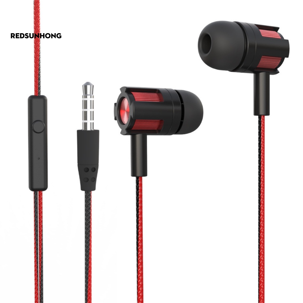 Tai Nghe Thể Thao Nhét Tai Có Dây 3.5mm Màu Tương Phản